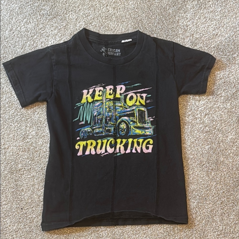 Black Kids Keep on Trucking Graphic T-Shirt Buckle